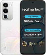 realme 16x 5G | 256 GB | 6GB RAM | White | Global Version Unlocked 7000mAh
