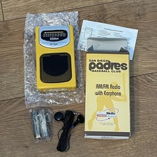 San Diego Padres AM/FM Radio, Pocket Size, Yellow, NEW OLD STOCK