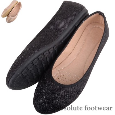 Damen Frauen einfache Slipper Diamant Party Smart Dolly Schuhe Pumps