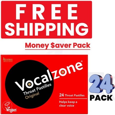 Vocalzone Throat Pastilles Original Voice Relief 24ct - PACK OF 24 (EXP 01/2028)