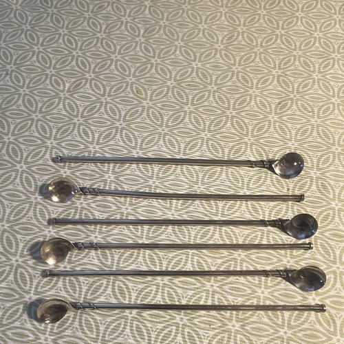 Vintage Sterling (stamped on back) Cocktail Stirrer/Swizzle Sticks Set of 6