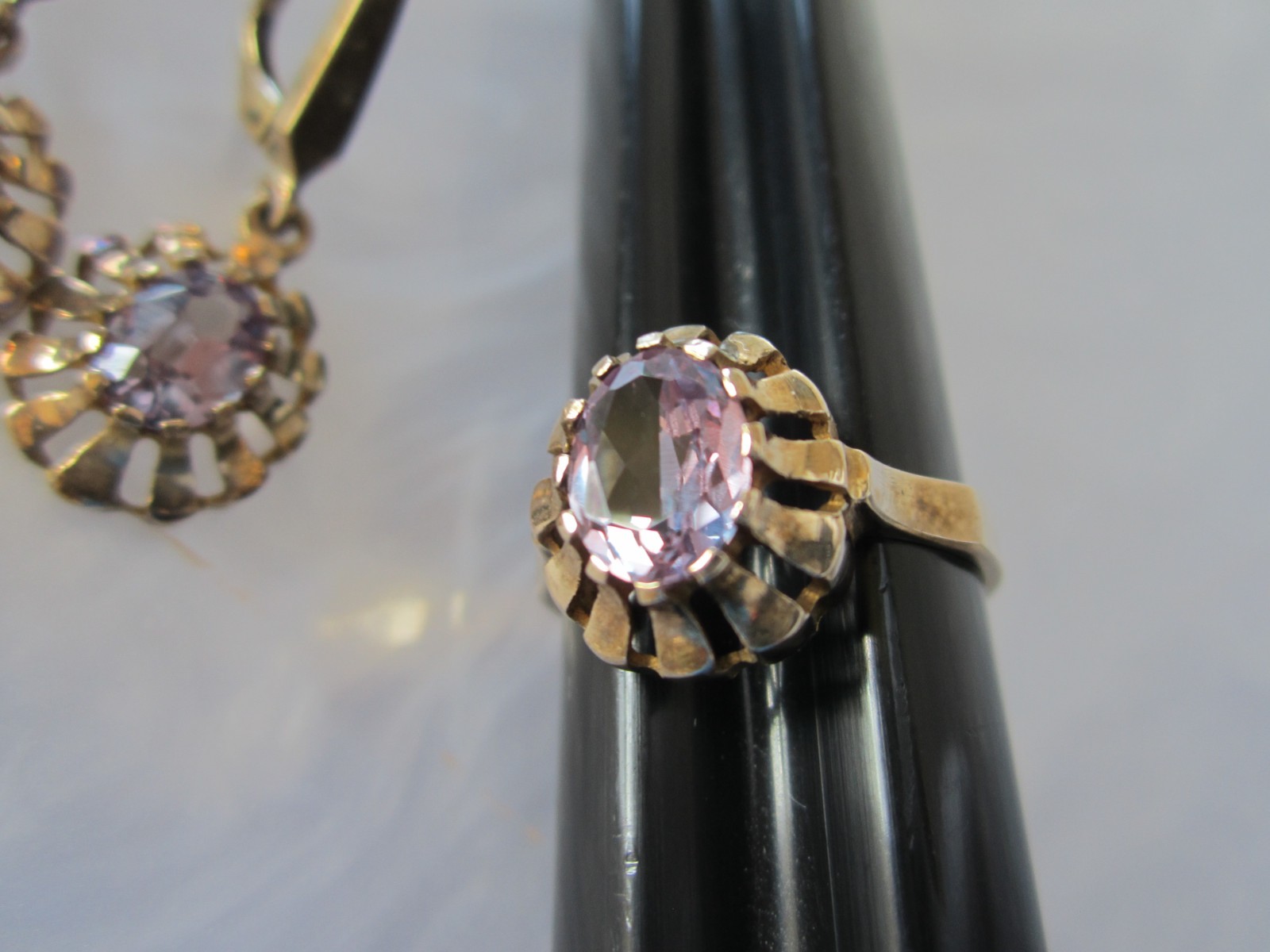 BEAUTIFUL VINTAGE SOLID 14K SOLID GOLD SAPPHIRE E… - image 6