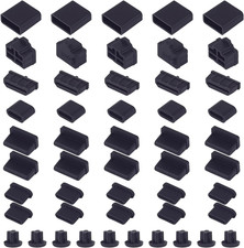 50 Pcs 7 Types USB Port Cover, Silicone USB C Port Dust Plugs Cap Cover for USB