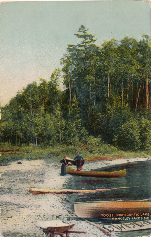 MOOSELOOKMEGUNTIC LAKE, RANGELEY LAKES, ME. MAN & WOMAN. CANOES. UDB. DPO. SPO.