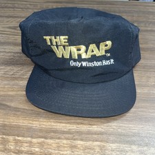 Vintage "The Wrap-Only Winston Has It" Snapback Cigarette Cap Hat Tobacciana