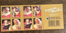 NEW MINT 2018 USA #5332-5335 Forever Sparkling Holidays Santa Booklet 20 Stamps