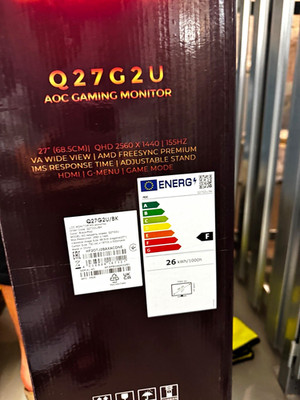 AOC Q27G2U/BK 27 Zoll QHD VA 155Hz 1ms HDMI FreeSync Premium Monitor       VB