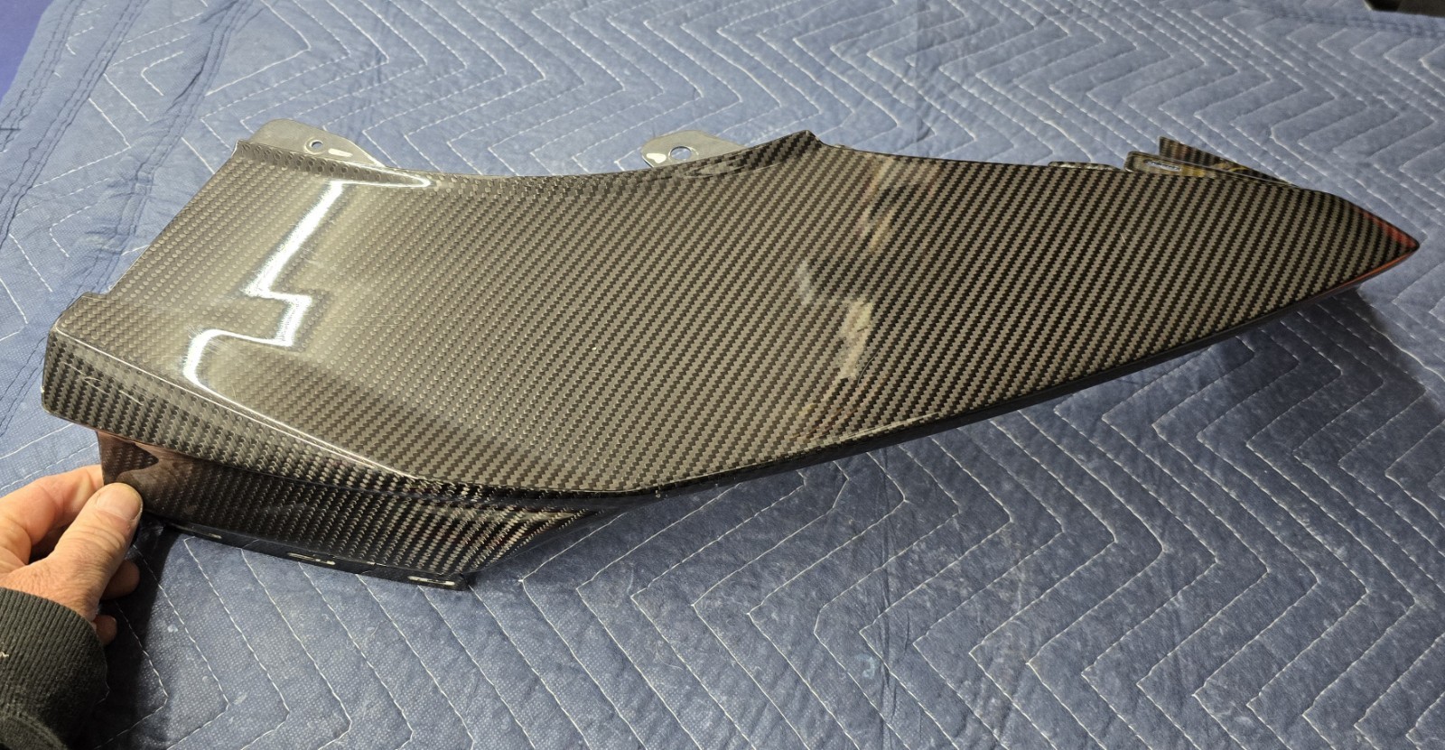 Lamborghini Urus Front Bumper Lower Spoiler Left Carbon Fiber Trim 4ML807059A