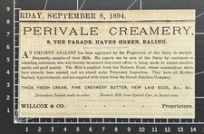 Perivale Creamery - Dairy - The Parade Haven Green Ealing - 1894 Cutting 428
