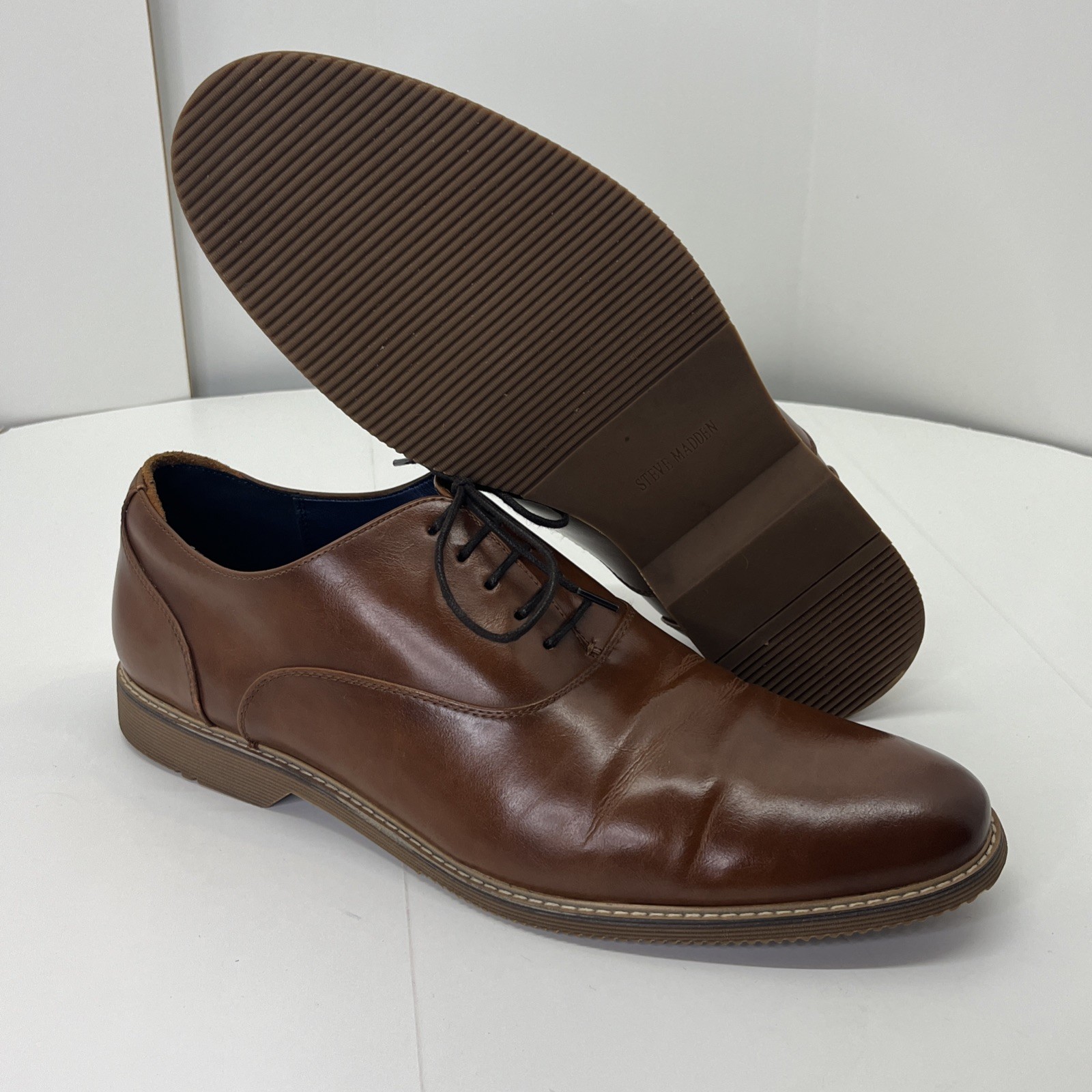 SAOLA Steve Madden Scarpe Oxford Nunan da uomo 13 M marrone PULITE