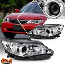For 08-11 Subaru Impreza OE Style Projector Headlights Chrome Housing Clear Side
