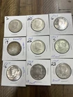 Lot of 9  Kennedy Half Dollars 90% Silver Coin 1964 As Shown