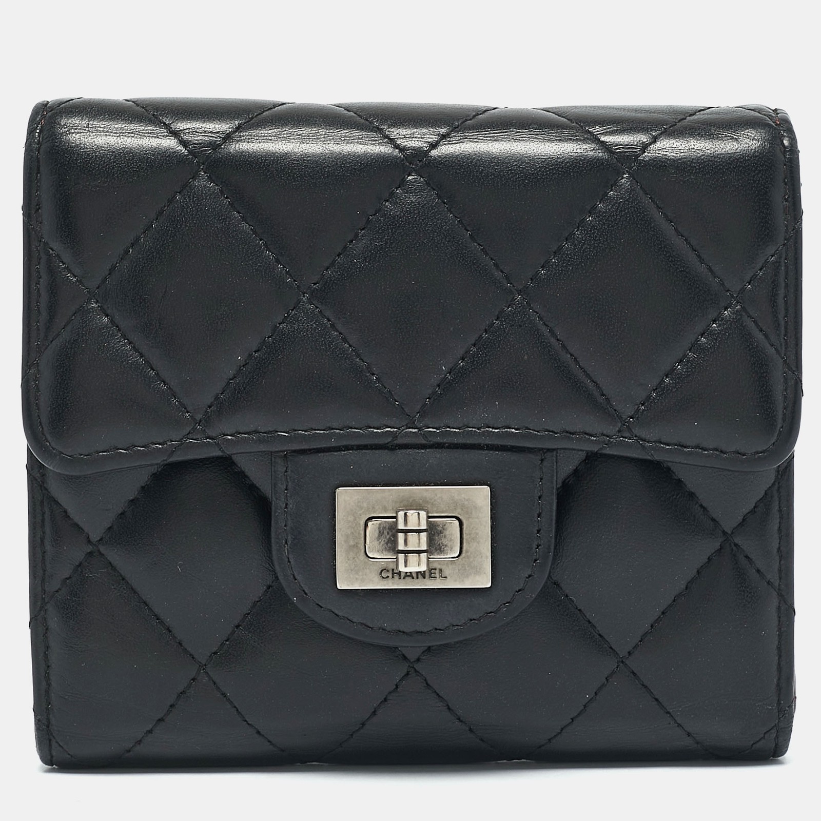 Chanel Black Quilted Leather Reissue Compact Wallet