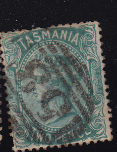 Australia Tasmania 1870-71 #48 used CV $12.50 nice 58 cancel