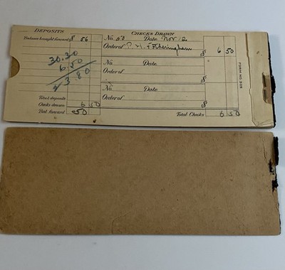1920s FIRST National BANK Check BOOK Registry LOT Used NO LOT PICTURE
