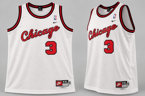 **Vintage** Nike Chicago Bulls #3 Jersey XXL Length +2 White NBA Y2K 2000