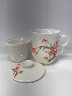 Cherry Blossom TEAVANA Exclusive Collections Tea Mug Lid Infuser Filter Flower 3