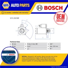 Starter Motor fits PEUGEOT 207 WK 1.4 1.6 1.4D 06 to 15 Bosch 5802A0 9609313280