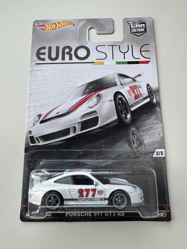 2015 Hot Wheels Car Culture Porsche 911 GT3 RS Euro Style Real Riders Metal Base
