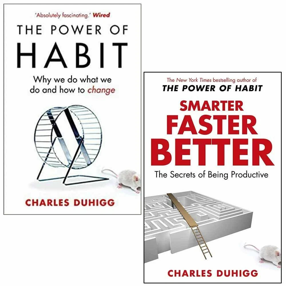 Charles Duhigg Collection 2 Books Set Smarter Faster Better, Power of Habit