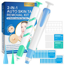 2-IN-1 Auto Skin Tag Removal Tool Kit Painless Mole Acne Wart Removal Pen Body W