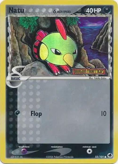 Natu (Delta Species) - 55/101 - Pokemon Dragon Frontiers Reverse Holo LP