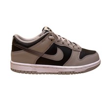 Nike Youth Black  Gray Leather Dunk Low GS Sneakers Size 4.5Y
