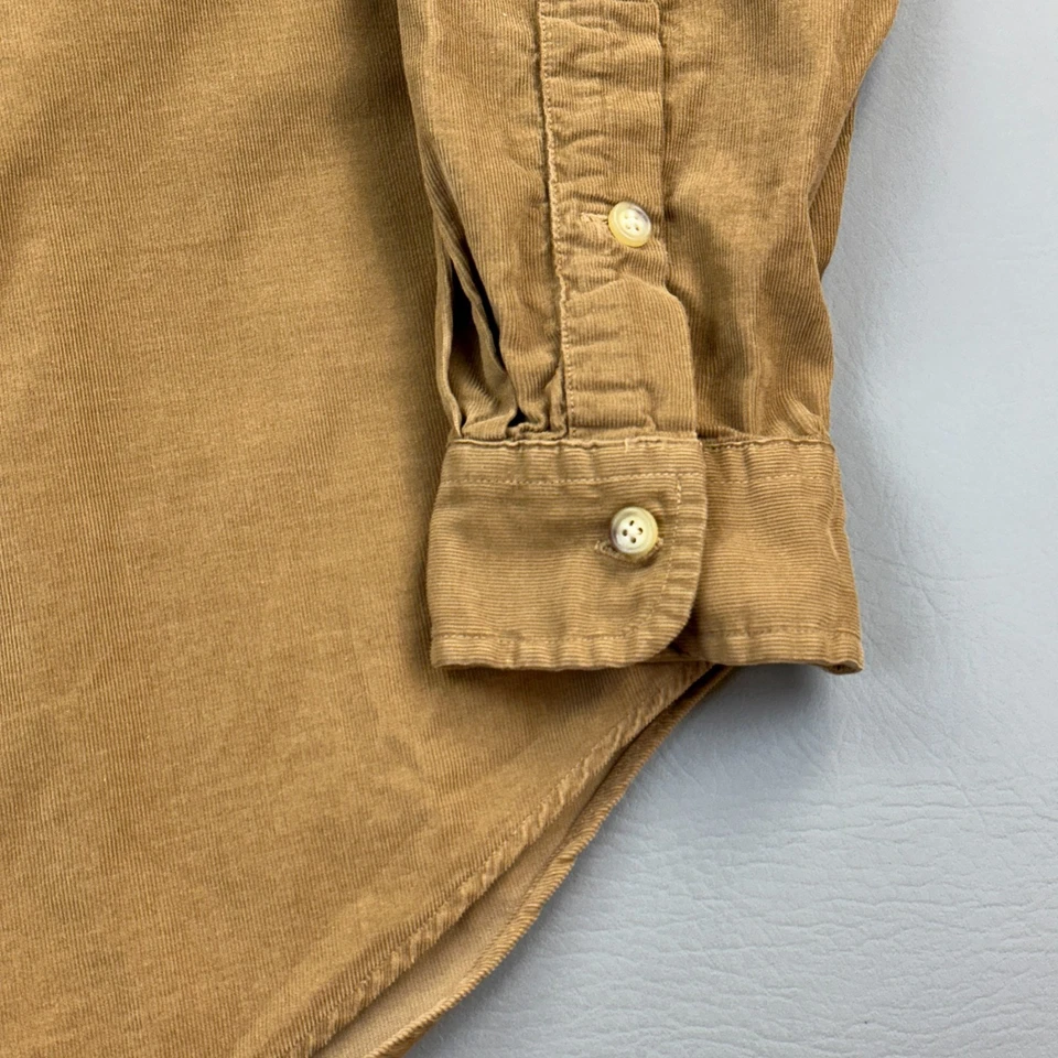 Camisa Ralph Lauren Para Hombres Pequeña Pana Bleeker 381 Cresta de Poni Ecuestre Preppy Foto 3 de 4