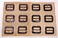 Lot 12 Boucles de ceinture anciennes sur plaquette d'origine - Mercerie vintage