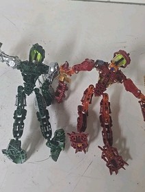 LEGO BIONICLE: Toa Inika Lot Of 2 8731 8727  w/ 3 Zamor Spheres