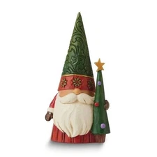 Jim Shore Heartwood Creek Tree-mendous Tidings Christmas Gnome With Tree Figurin