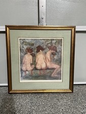 Barbara A Wood Signed Limited Edition Print 345/450 Framed Figurative 3 Women