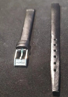 Original Lederband Zenith 10mm mit 8mm Edelstahlschnalle von 1970 N.O