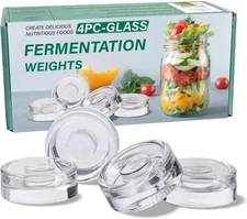 Eleganttime Fermentation Glass Weights with Easy Grip Weight - 4Pcs 