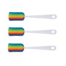 3PCS Cleaning Brush Bottle Scrubbers Sponge Cleaner for Coffee Glasses Washing f