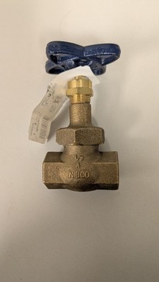 NIBCO T-275-B Bronze Globe Valve w/ Bronze Disc 1/2'' NPT Ends 300-SWP / 600-WOG