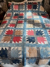 Antique Handmade Quilt Indigo Americana