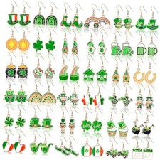 36 Pairs St. Patrick's Day Earrings for Women St. Patrick's Day Ear Hook Style
