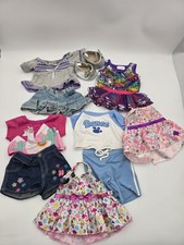 Build A Bear Clothes Lot 12 Pc Girls Outfit Bundle Dress Shirt Skirt Shorts Mix