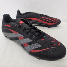 Adidas Predator Club FG/MG Soccer Cleats ID1325 Black Grey Red Men's Size 11