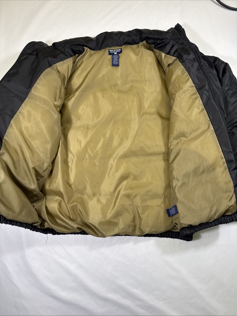 Vintage POLO JEANS CO Ralph Lauren Puffer Jacket Men's Medium Flag
