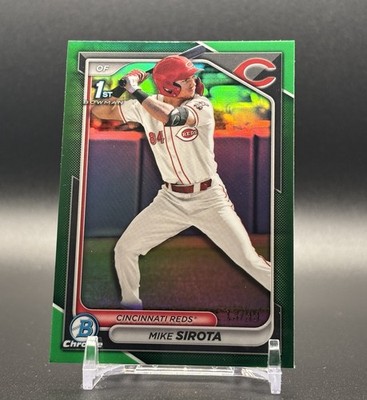 2024 Bowman Draft Mike Sirota 1st Bowman Chrome Green Refractor /99 BDC-32