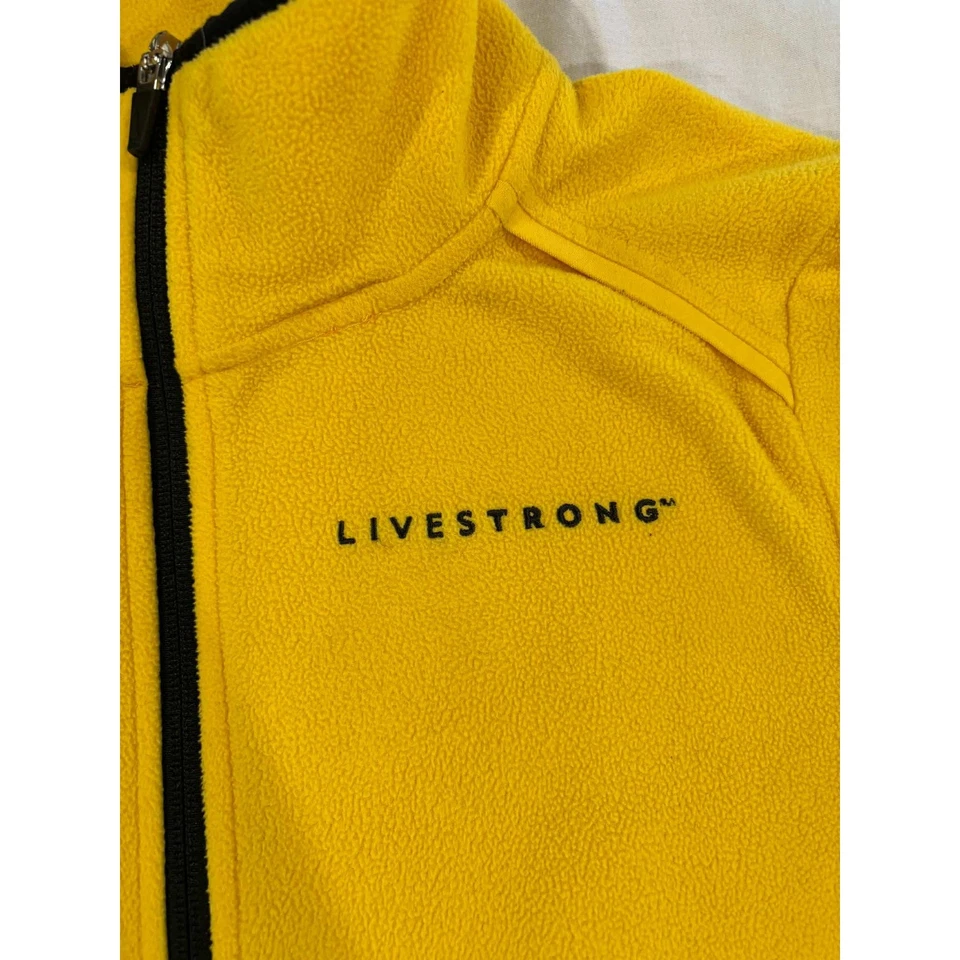 耐克 LIVESTRONG 黄色抓绒拉链夹克,尺寸 S,运动服 — 第 3/4 张图片