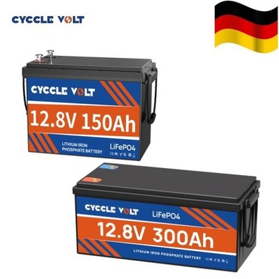 12V  150Ah/300Ah Lithium Batterie 12V LiFePO4 Akku BMS 15000+ Zyklen Wohnmobil