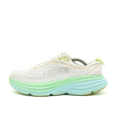 Hoka One Damen Bondi 8 Wide Sneaker Laufschuh Weiß Mint ämpfung EU 42 2/3