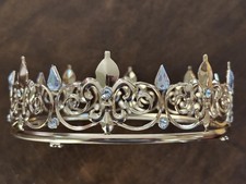 Mens King Crown Gold Rhinestone Headband Adult Birthday Prom Wedding Costume New