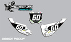 Fits Kawasaki KX450/250/110 YEARS (2018-25) Number Graphic Kit Decals KX/KLX