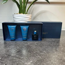 Versace Eros Eau De Toilette Splash 3 Piece Mini Gift Set For Men