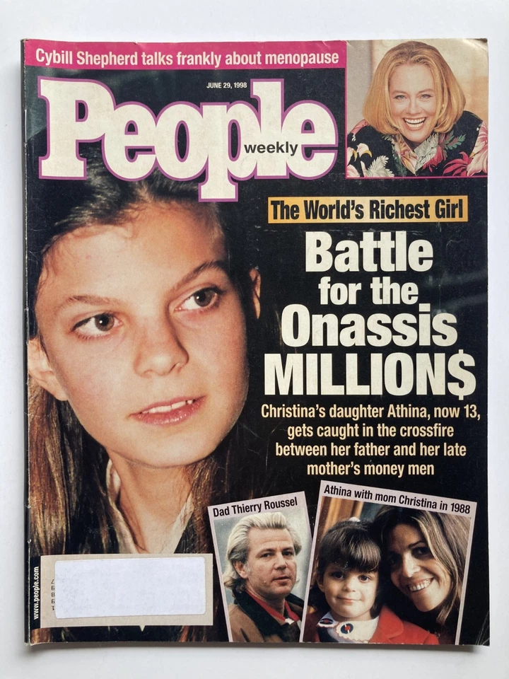 ATHINA ONASSIS - WORLD'S RICHEST GIRL June 1998 PEOPLE Magazine CYBILL SHEPHERD - Image 1 of 1