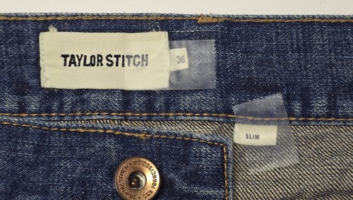 Taylor Stitch Jeans Mens Blue Slim Dark Wash Selvedge Button Fly 36 - Picture 9 of 14